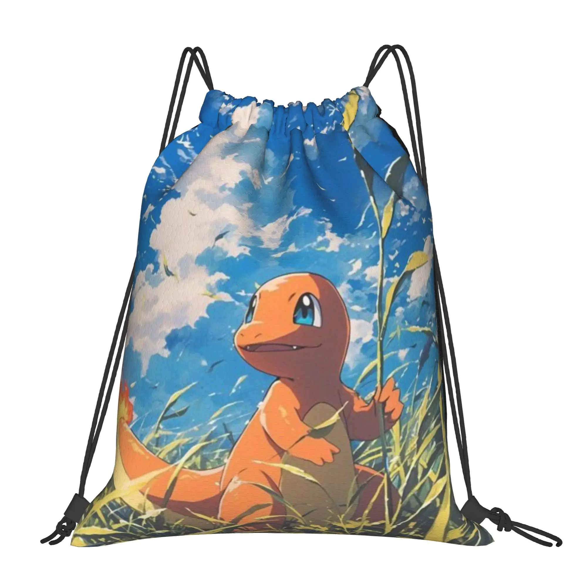 

Портативный рюкзак-мешок Orange Lizard Pet Charmander для походов, езды на велосипеде и спорта, сумка для обуви