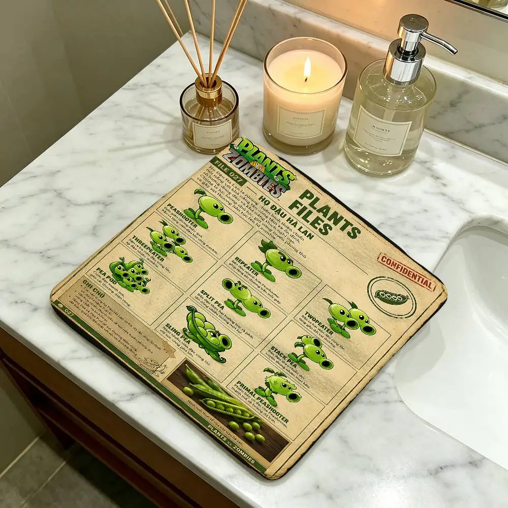 Classic Game P-Plants Vs Z-Zombies Hanging Polyester Cotton Towel, Hand Wiping Cloth, Wear Resistant for Home Kitchen Sink
