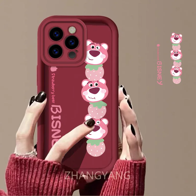 Case For iPhone 15 15 Pro 15 Pro Max 15 Plus Cute cartoon bear phone case with silicone TPU soft case anti drop and shockproof p