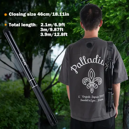 Goture Fishing Net Pole 2.1M 3.0M 3.9M Portable Telescopic Extension Handle Rod Fish Catching Landing Net Fishing Tool - Image 6