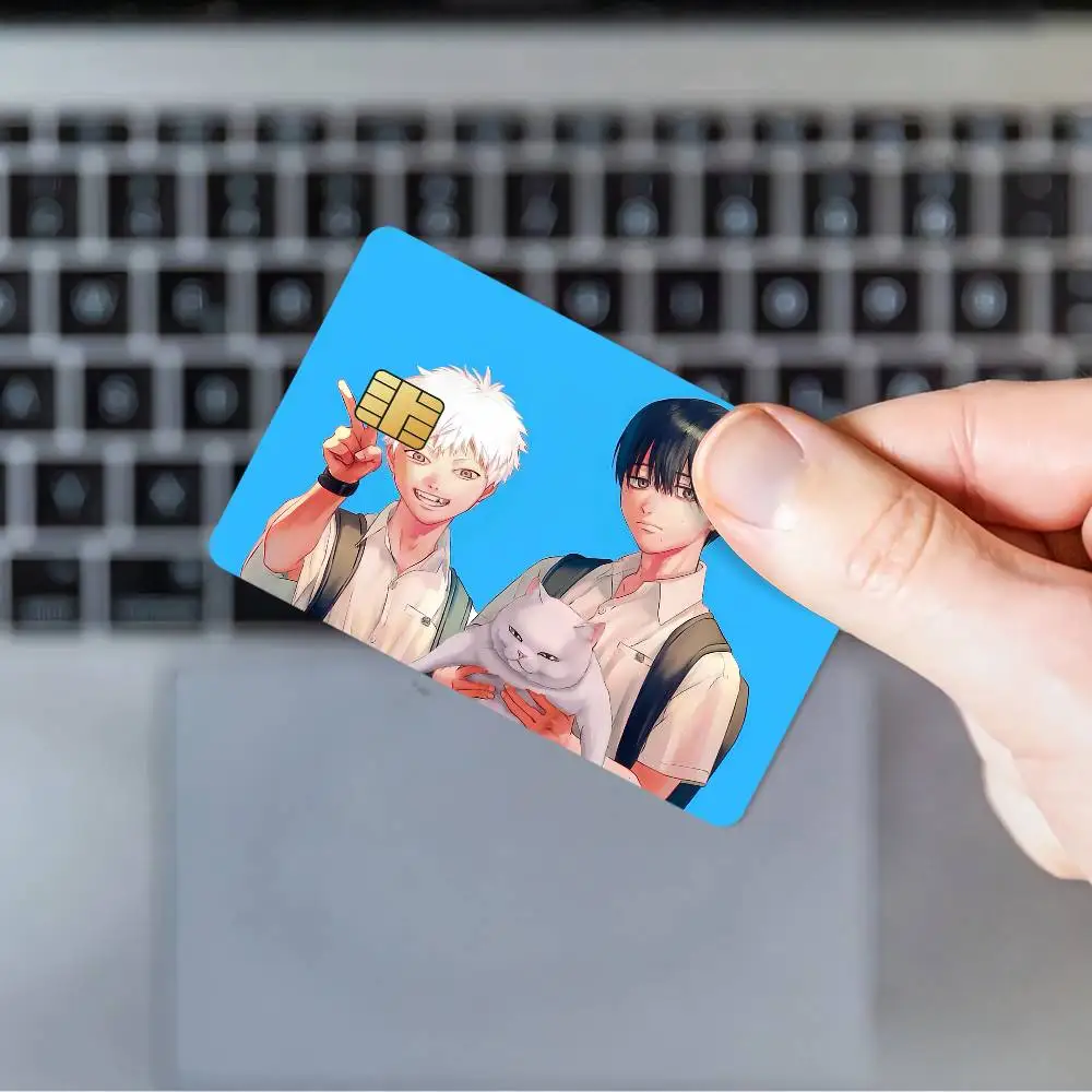 アニメ夏のH-ヒカルは死んだ防水フィルムスキンカバー4個クレジットカードステッカーデビットフロントデコレーション通勤パス