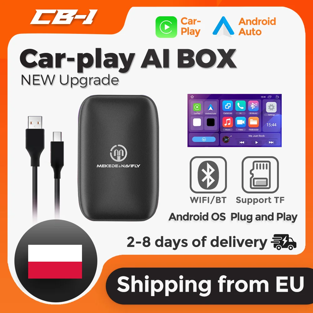 MEKEDE EU Store Original Auto-Bildschirm-Upgrade Plug-and-Play AI BOX Carplay AUTO für Netflix IPTV Spotify BT USB unterstützt SD-Karte