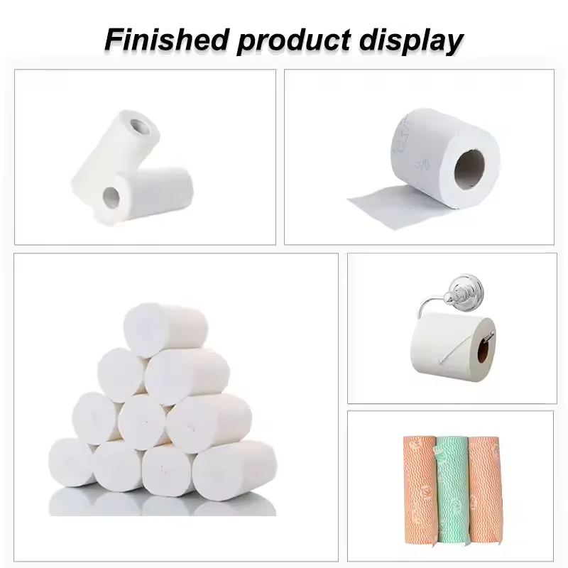 Fully Auto 150 cuts/min Toilet Roll Making Machine Kitchen Towel Rewinder Machine for Small Business