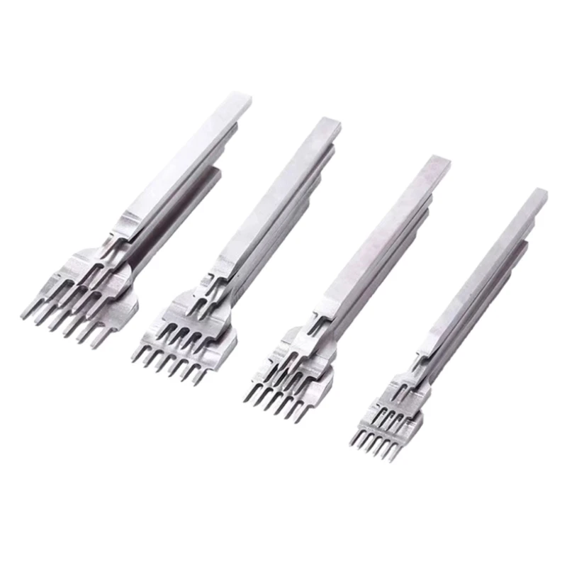 

4pcs Leather Craft Tool Spacing 3/4/5/6mm Hole Lacing Stitching Dropship