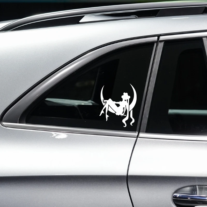 Fuel Cap Sticker Cartoon Moon Car Sticker Glass Body Tank Cover Decoration Sticker Waterproof Stickers
