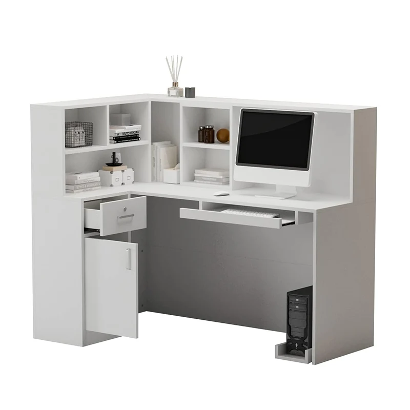 

Wooden Reception Desk Commercial Office Furniture Salon Reception Desk Shop Counter Table