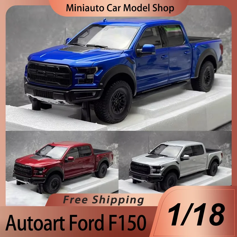 Nuevo en Stock Autoart 1:18 Ford F150 Pickup, Modelo en Miniatura de Aleación Fundida a Presión, Raptor Supercrew 2019, Juguete de Auto, Adorno para Niños, Regalo