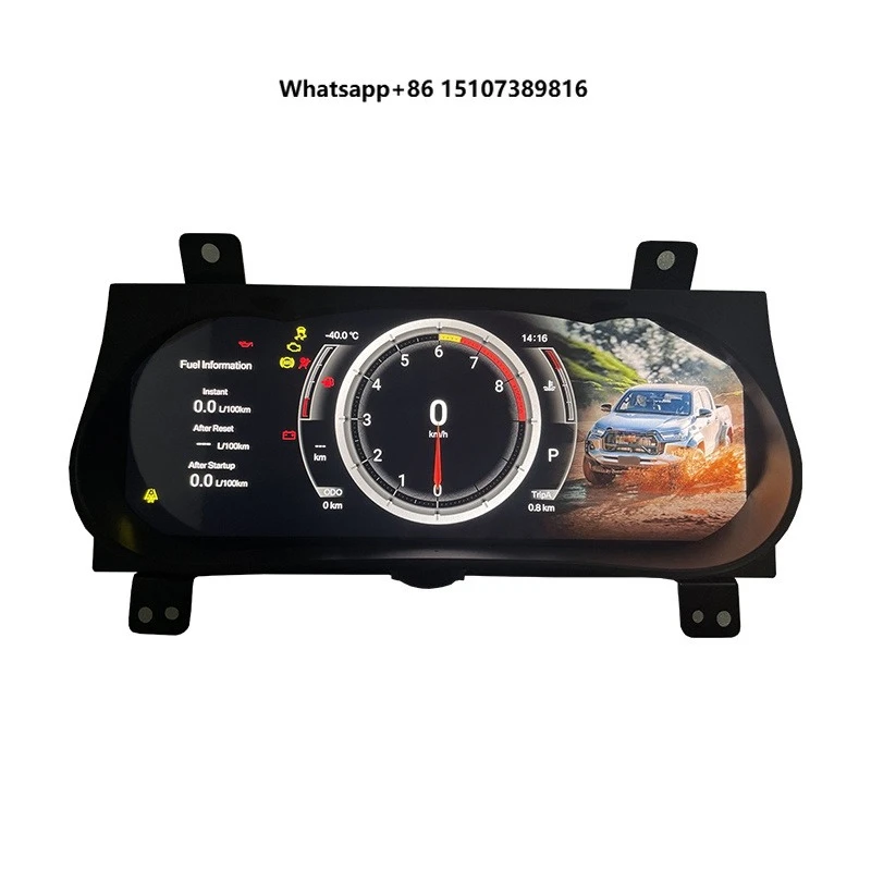 New 12.3inch Car Speedometer Linux LCD Dashboard Digital Cluster for Revo Rocco Fortuner 2016-2024