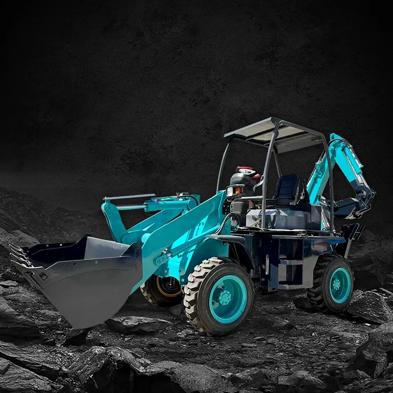 High Quality 4 Wheel Drive Backhoe Loader Compact for Narrow Rural Roads for Construction Farming Tasks Core Engine Pump Gear
