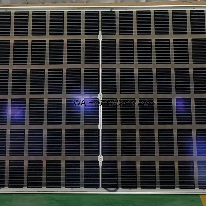 Wmwmnu Weather Resistant 40 Percent Transparent PV Module 500W for Carport Canopy and Outdoor Shelter Structures