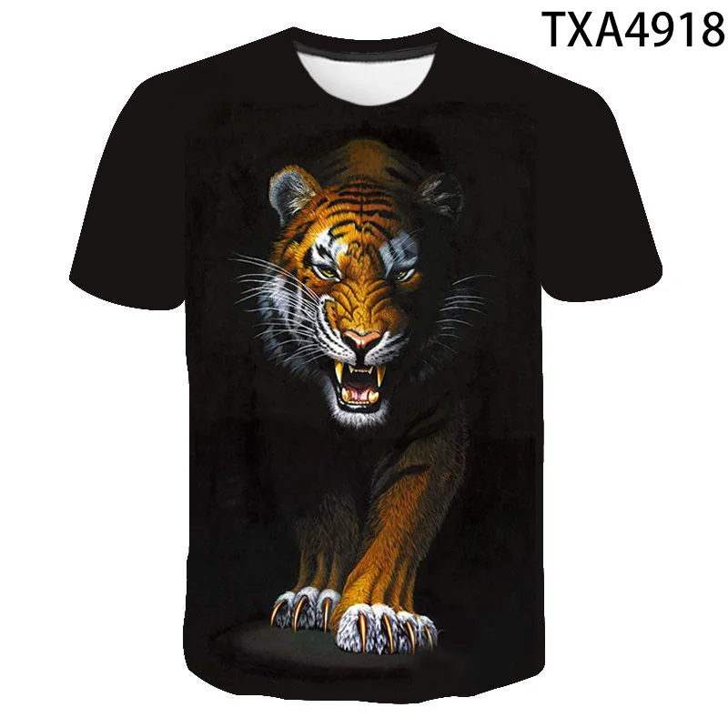 2020 New Tiger 3D T Shirt Men Women Children Summer Fashion Short Sleeve Printed Animal T-Shirt Cool Tops Tees Boy Girl Clothing