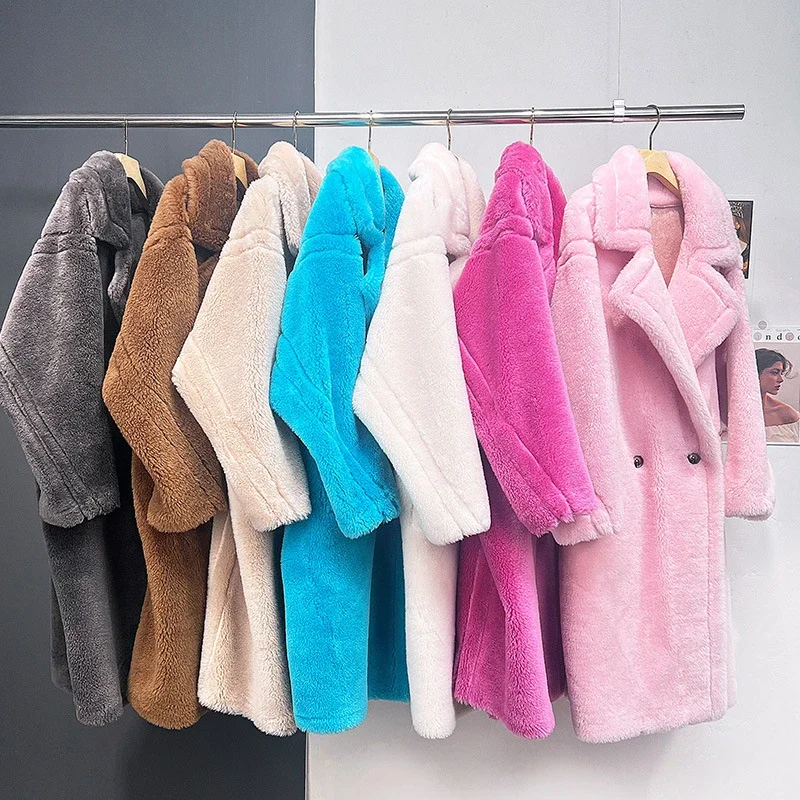 New Teddy Bear Coat Wool MaxTeddy Fur Coat Loose silhouette