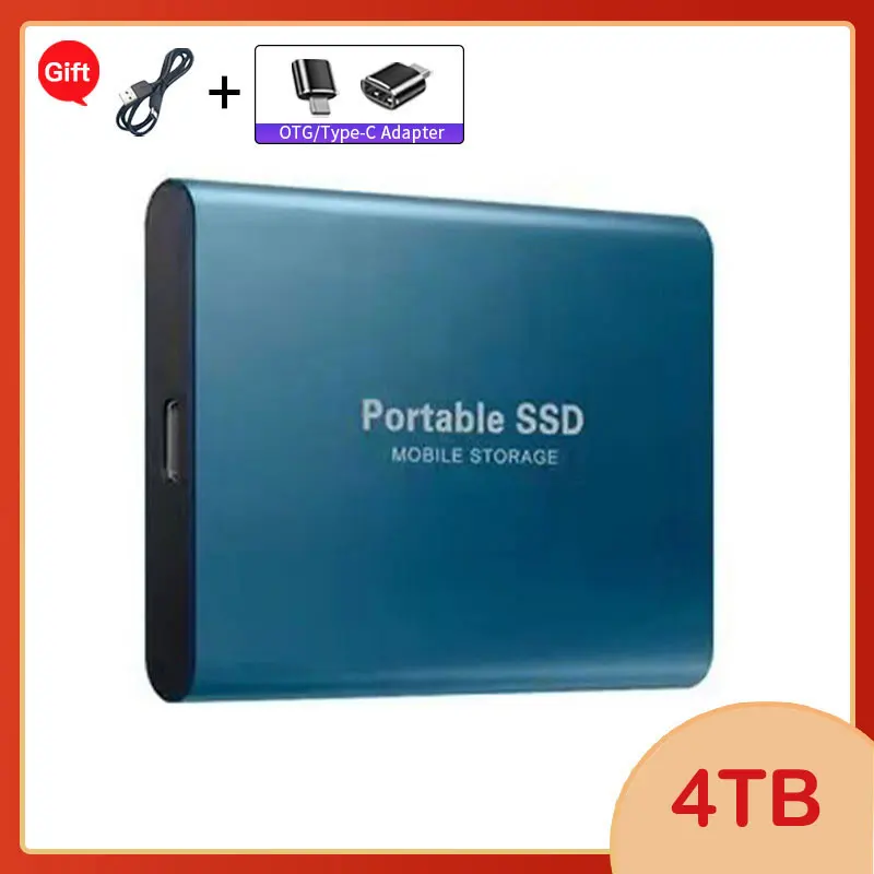 High-speed 1TB External Hard Drive Portable 2TB Mobile Solid State Drive External Mini Hard Disk for Laptop/MAC/Desktop New