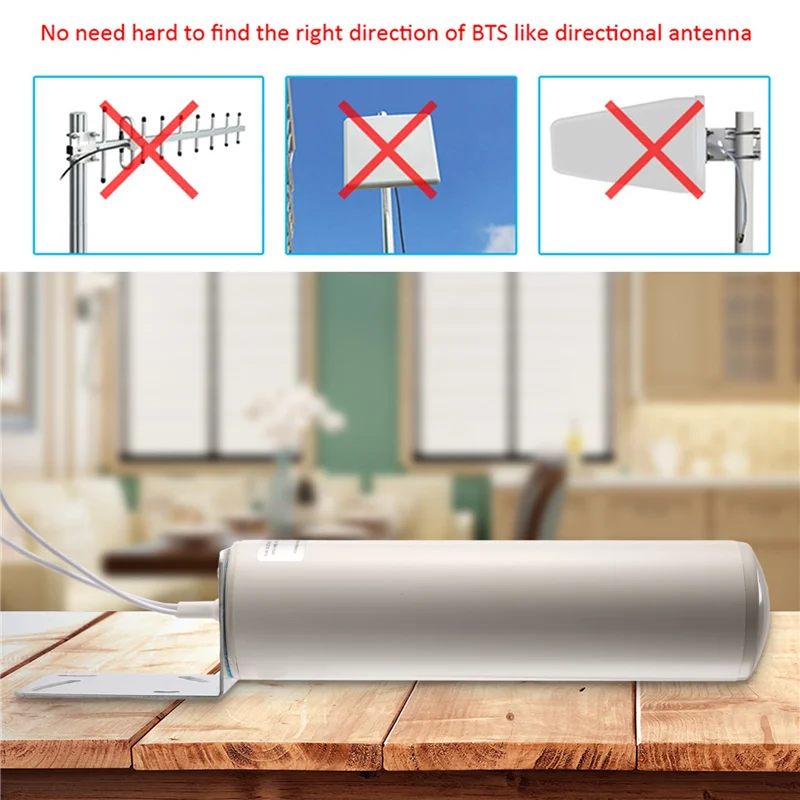 CJSD-Wifi Antenna 4G LTE Antena SMA 12Dbi Omni Antenne Male 5M Dual Cable 2.4Ghz For B315 E8372 E3372 ZTE Routers