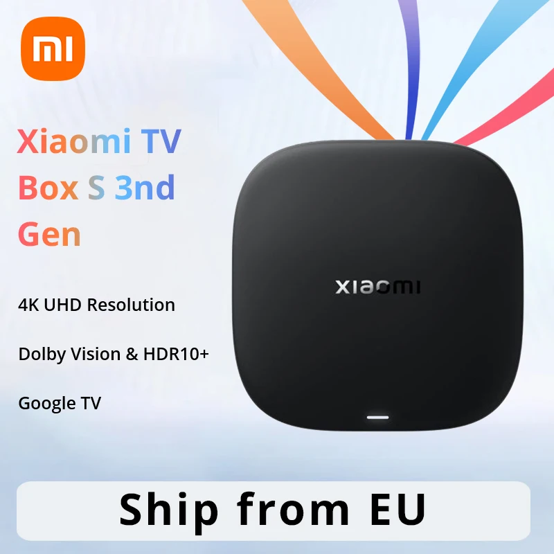 Xiaomi TV Box S 3.ª generación, reproductor multimedia 4K UHD con Google TV, Dolby Vision HDR10+, decodificador de TV inteligente Android