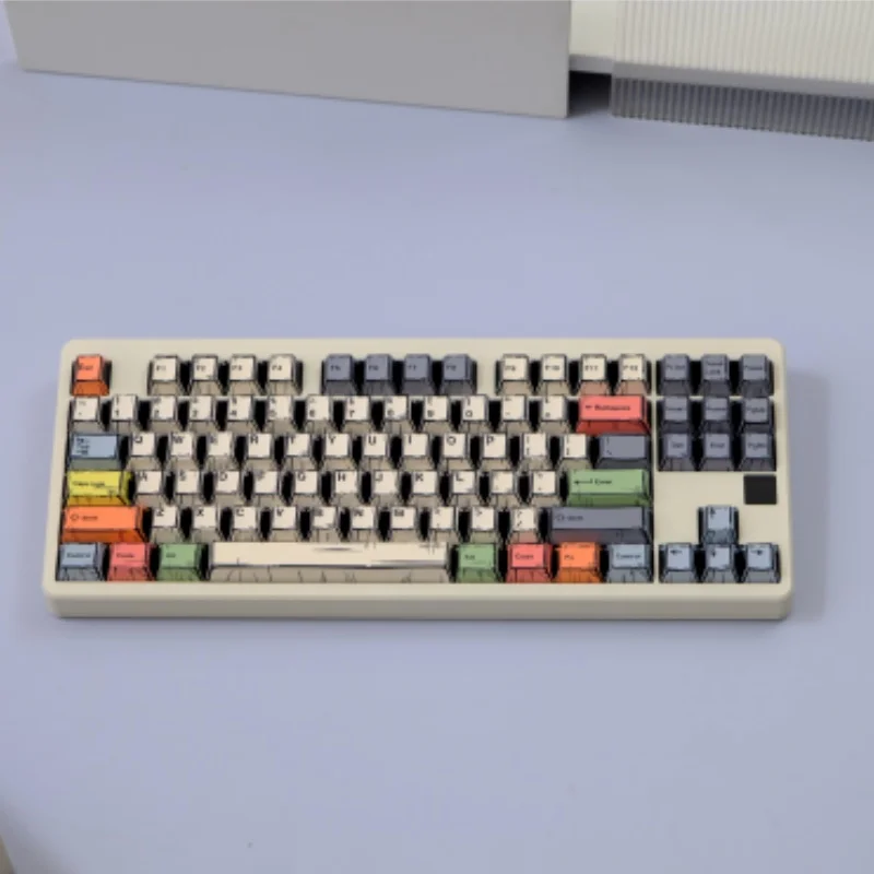 

150 Keys Comic canvas Key Cap Cherry Profile PBT Sublimated Personalized Key Caps for Cherry MX Switch Game Mechanical Keyboard