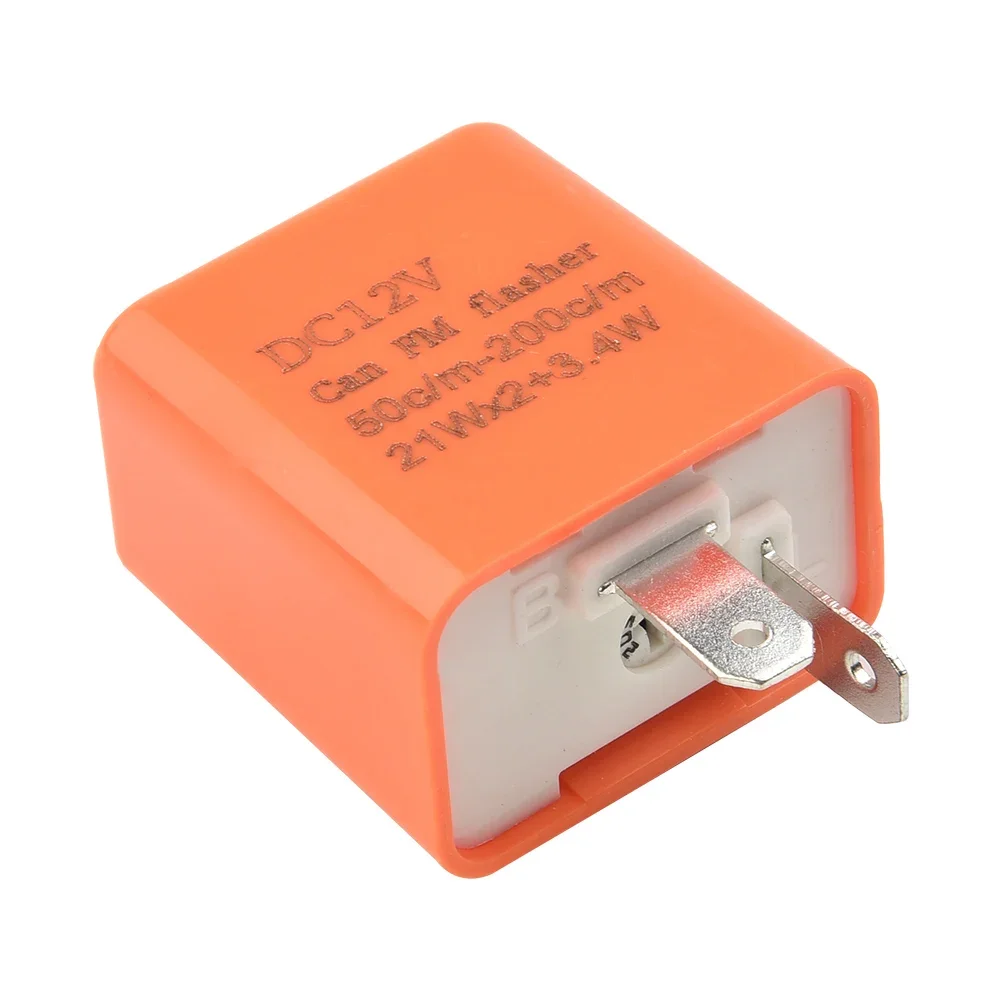 

1/2PCS Motorcycle 2 Pin Adjustable LED Indicator Flasher Relay A+ 12V Motorbike For Honda For Kawasaki For Suzuki