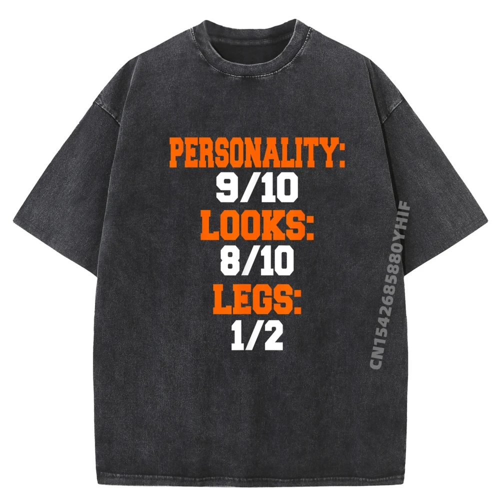 

Legs 1 2 Funny Leg Amputee Prosthetic Surgery Humor Graphic Clothing Men's T-Shirts Print Breathable Washed Shirt
