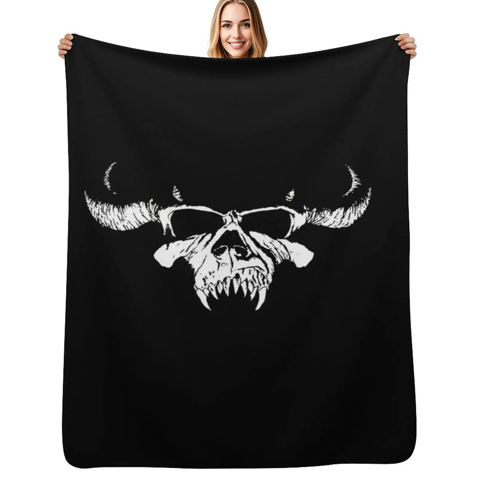 Danzig Throw Blanket Faux Fur Soft Warm Blanket for Bed