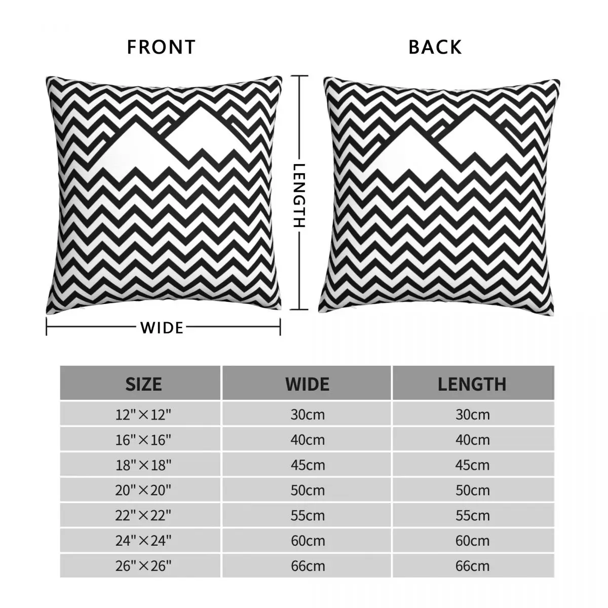 Twin Peaks Square Pillowcase Polyester Linen Velvet Pattern Zip Decor Pillow Case Sofa Cushion Cover 18