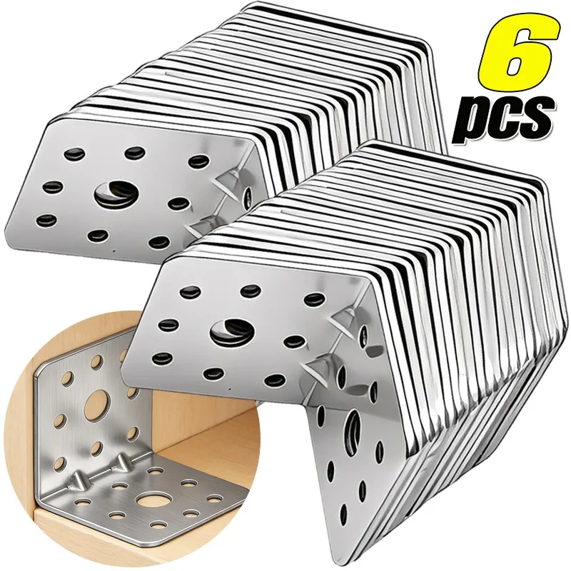 

Stainless Steel Corner Brackets Heavy Duty L-shaped Joint Right Angle Fixed Bracket Metal Corner Brace Shelf Support For Wood