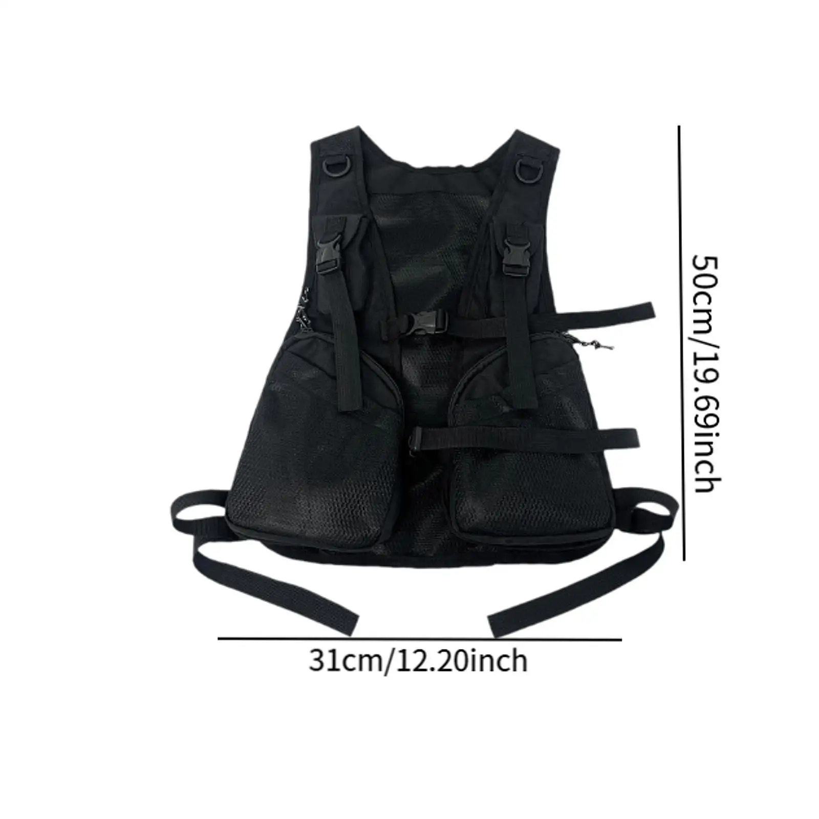 سترة حقيبة الظهر شريط عاكس تنفس خفيفة الوزن حقيبة رياضية حامل هاتف لتشغيل ركوب الدراجات المشي لمسافات طويلة التزلج الصيد