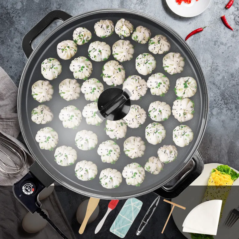 Multifunctional Electric Baking Pan, Pancake Fruit Machine, Food Cake Cone, Water Frying Pan, Dumpling Pan,Biscuit Electric Oven
