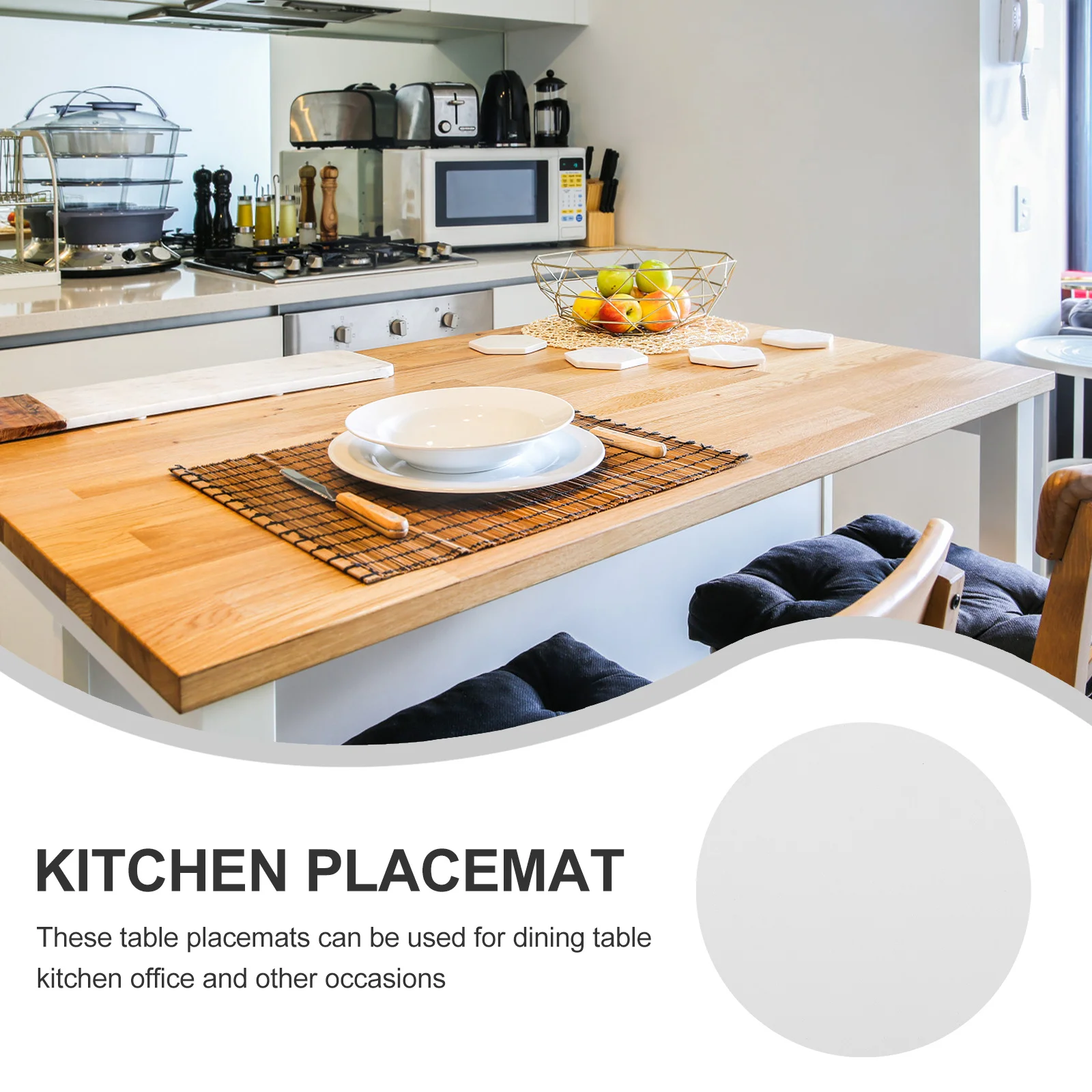 

Sublimation Coasters Blanks 10 Set Ceramic Cup Mats Heat Resistant Cork Trivets Anti Scald Table Pads for Dining and Decor