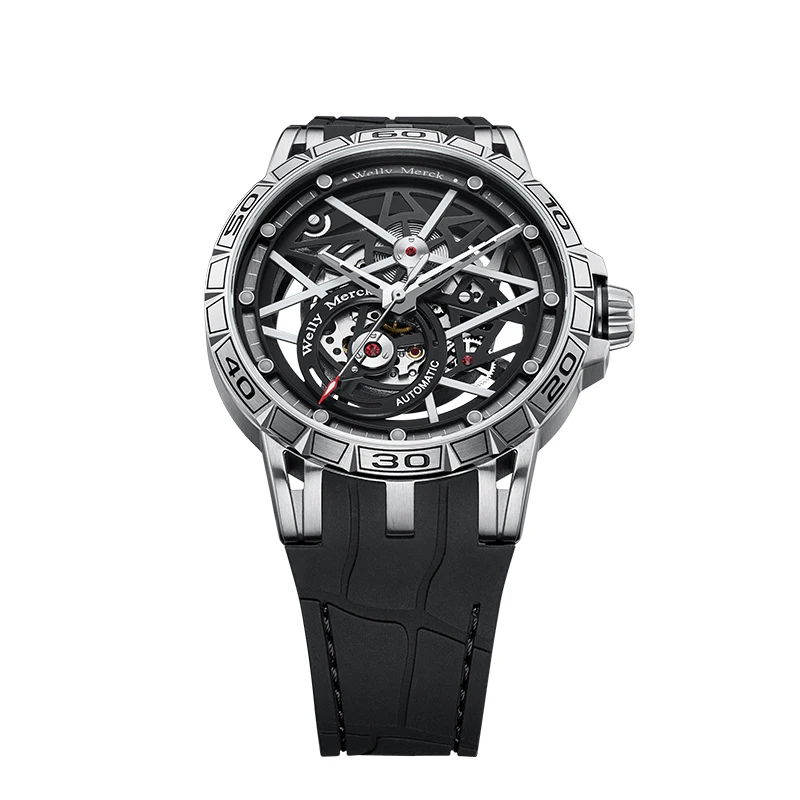 WM Watch Mechanical Watch, 8205 movement, 316L stainless steel case, sapphire crystal glass, 50m water resistance WM143M