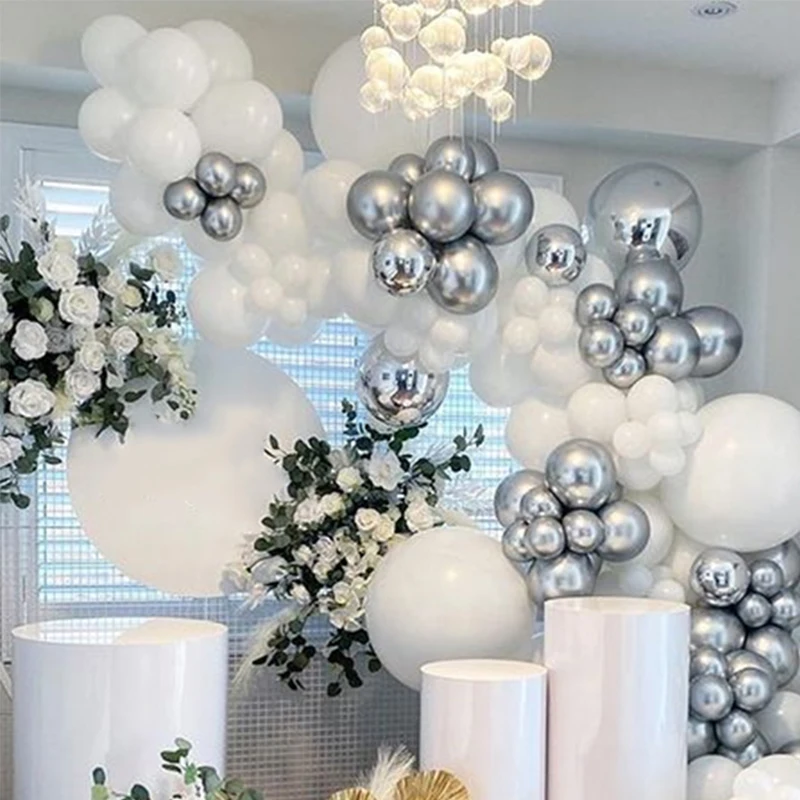 140Pcs White Weddin… - image