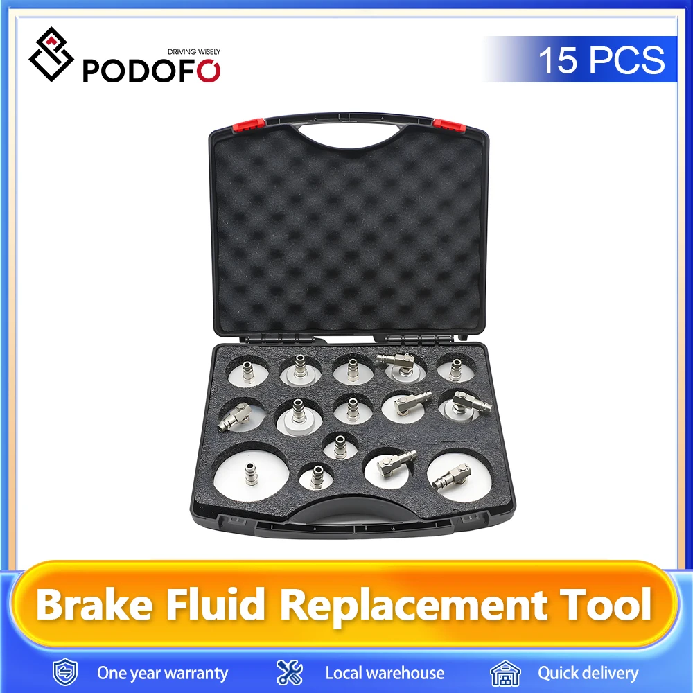 Podofo – ensemble d'adaptateurs pour cylindre maître, adaptateur de purge de liquide de frein, en alliage d'aluminium, haute précision, portable pour automobiles