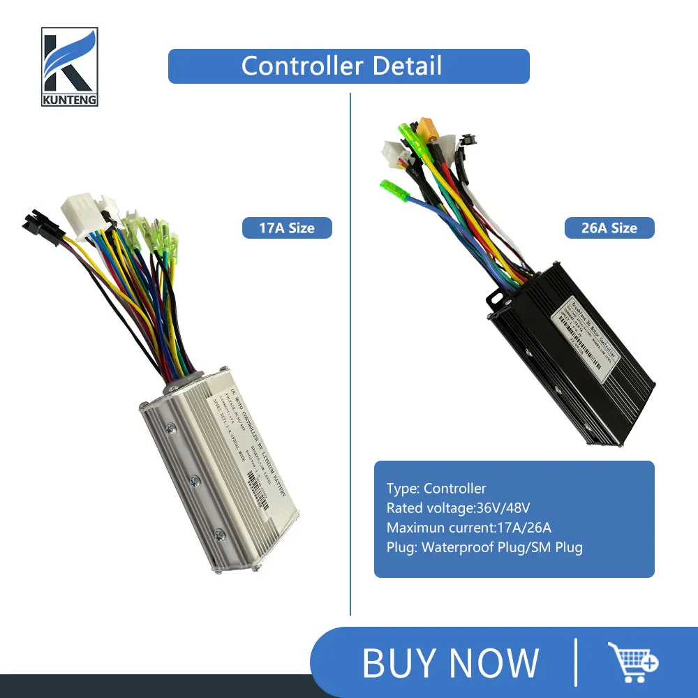 Electric Bicycle Display V889 17A 26A 30A Sinawave Controller For Hub Wheel Motor 250W/350W/500W/750W/1000W Ebike Conversion Kit