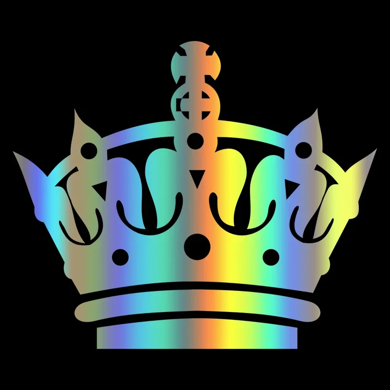 Car stickers various sizes vinyl decals crown car modeling decoration PVC waterproof and sunscreen 20CM