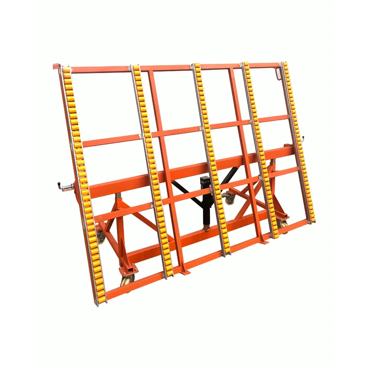 Steel Durable Granite Stone Marble Tilt Fabrication Table Carry Trolley with Adjustable Features 2000mm Length for Slab Handling
