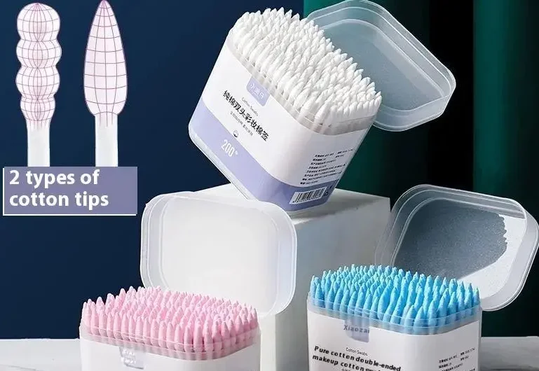 100/200 قطعة مزدوجة الرأس متعددة الأغراض وكيل الفلورسنت الحرة تنظيف حفائظ أعواد قطنية الطفل التمريض لوازم الطفل أعواد قطنية