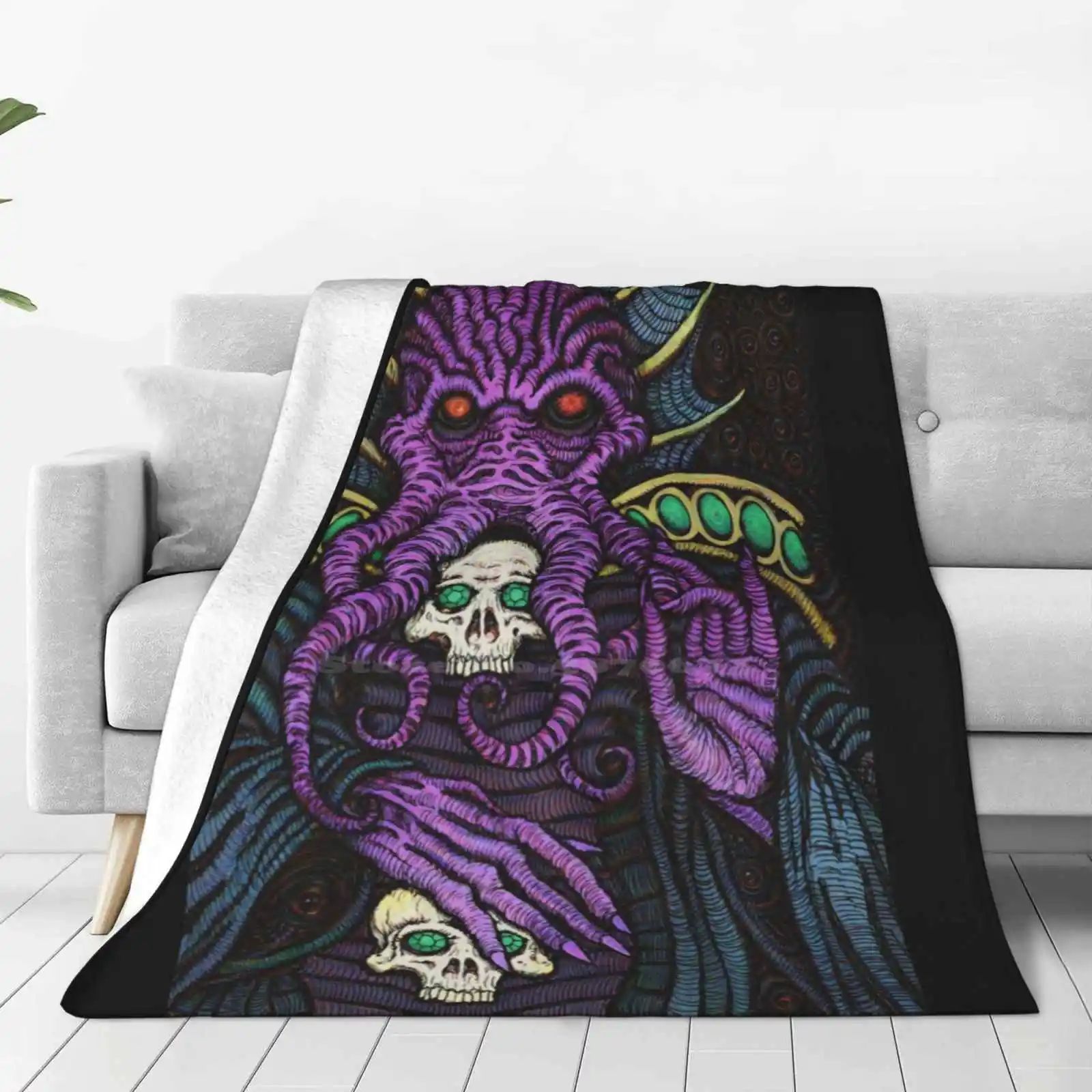 Mind Flayer-Azhmodai 2018 New Print Novelty Fashion Soft Warm Blanket Dnd Gygax Mind Flayer Illithid Azhmodai Cthulhu Dice Rpg