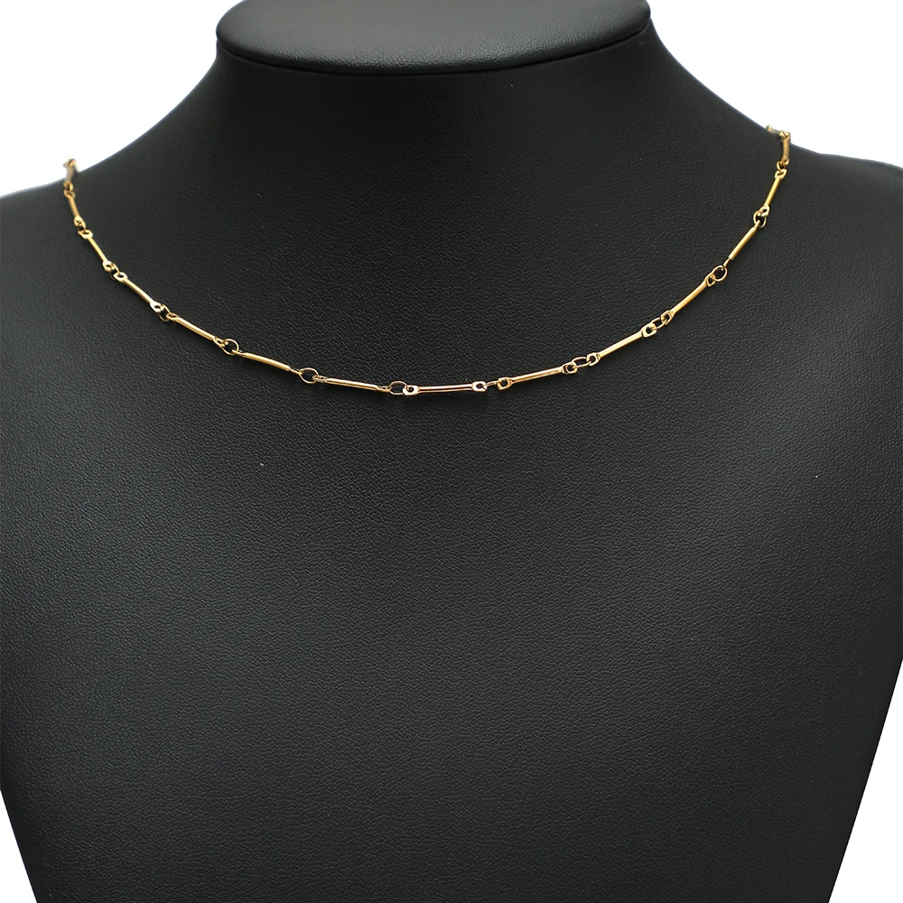 1 Meter lange Edelstahlketten, PVD-vergoldet, für Armbänder, Ohrringe, DIY-Schmuckherstellung, Halsketten für Damen. – Detail 3