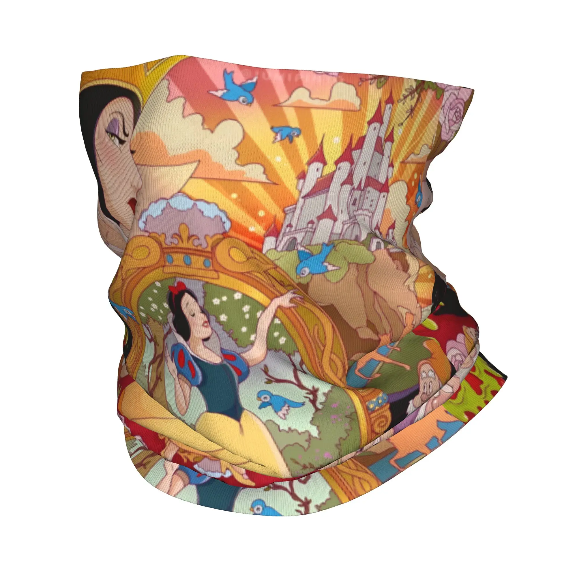 

Бандана-шарф с изображением Белоснежки и семи гномов, для мужчин и женщин, для походов, утепленная, в стиле комиксов, балаклава