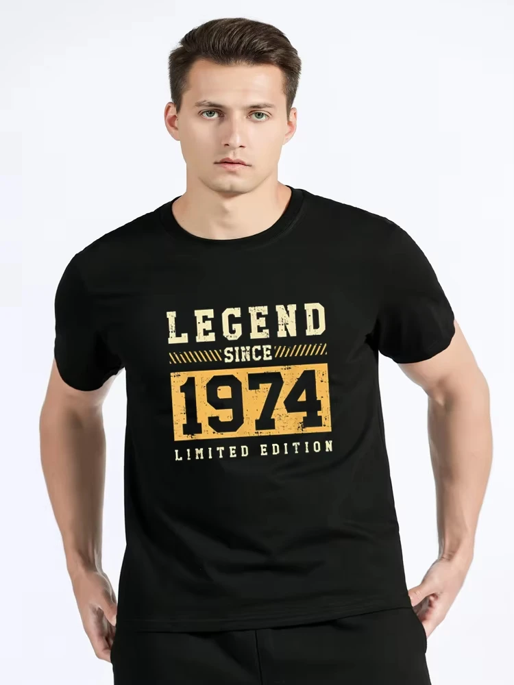 Old Vintage 1974 Birthday Decoration Men Women T-Shirt Wife Husband B-Day Presents Sayings Quote Graphic T Shirt Clothing