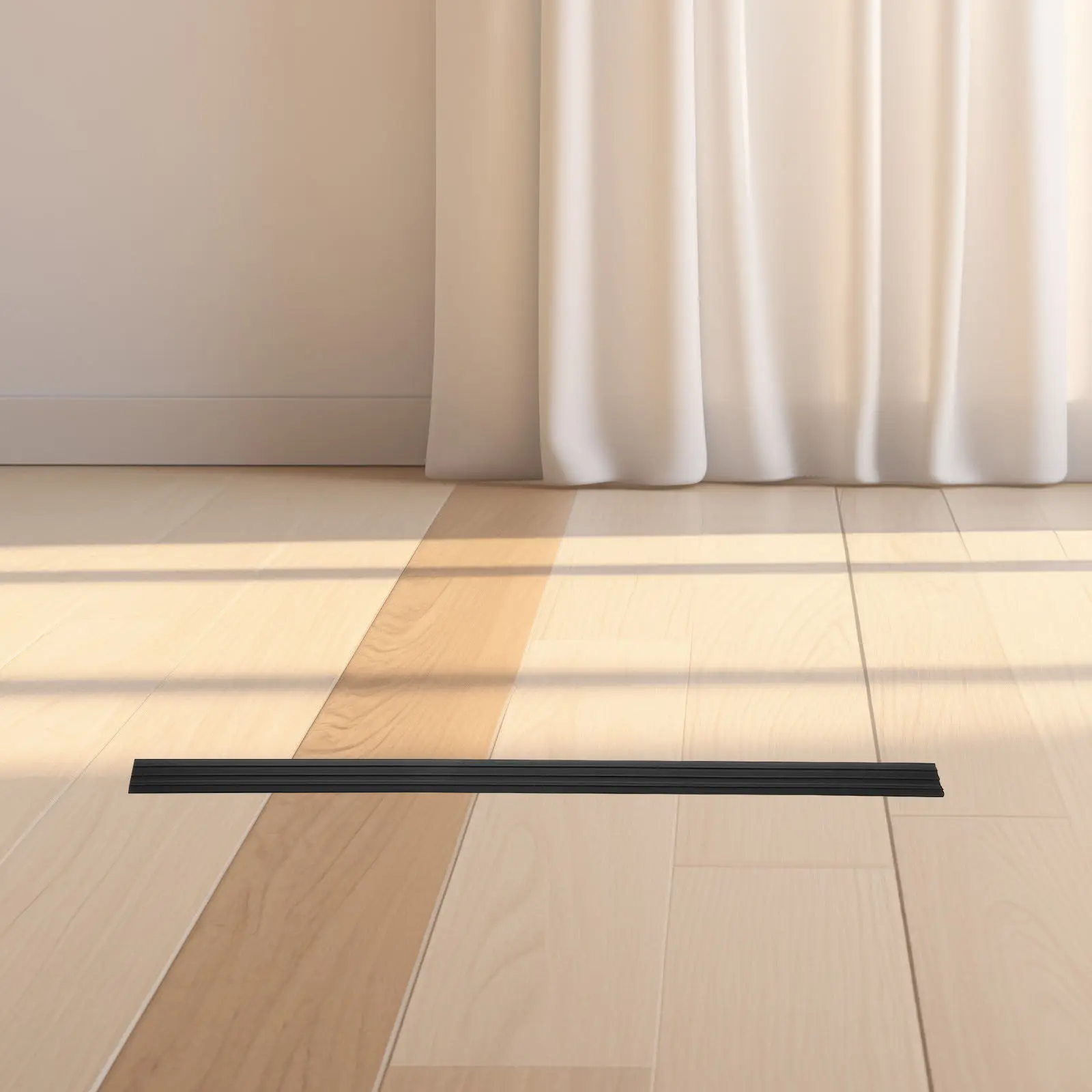 2Pcs Black Self-Adhesive Ramp Pads for Sweeping Robot Door Thresholds Upgrade Robot Mobility Carpet Tile Wood Transition Strip