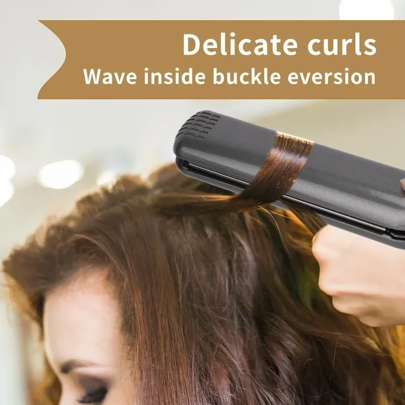 

High quality Clip Straight Roll Dual-purpose Hair Straightener Splint Does Not Hurt Hair Negative Ion Electric Splint Hair Str