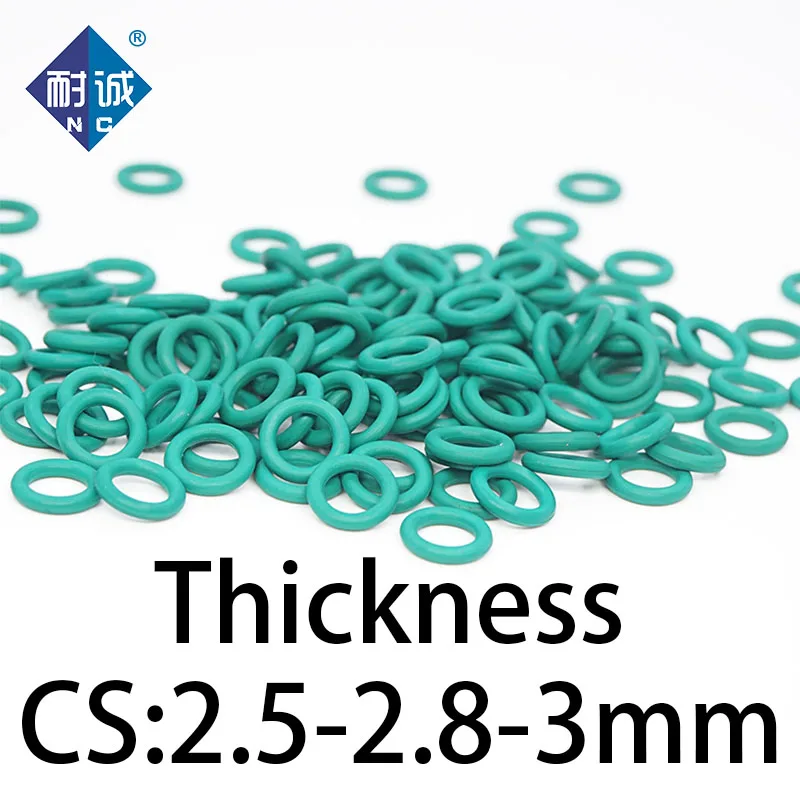 O-ring thickness 2.5/2.8/3mm CS fluororubber FKM sealing temperature resistant gasket rubber ring complete in specifications