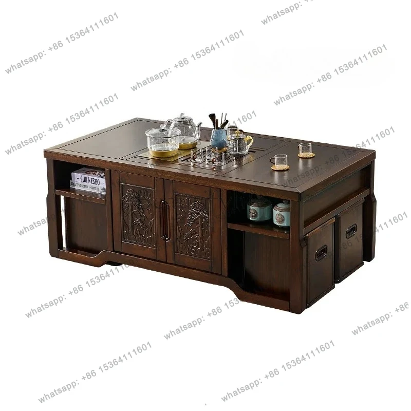 

Solid wood coffee table small apartment living room home new Chinese simple tea table designer high sense