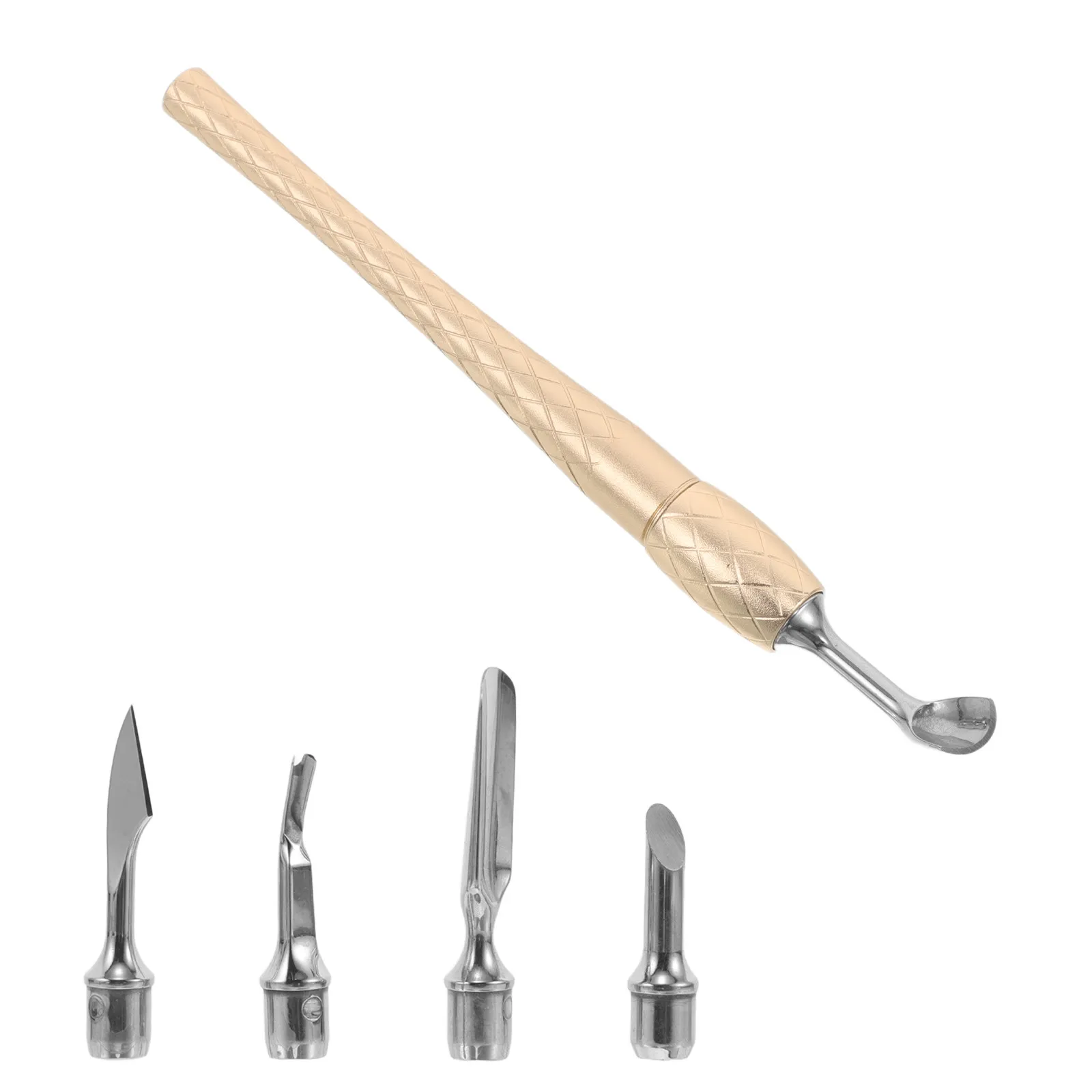 1Set Manicure Tool Set Women Cuticle Pusher Kit Stainless Steel Dead Skin Pusher Cuticle Cutter Nail Buffer Mini File Ergonomic