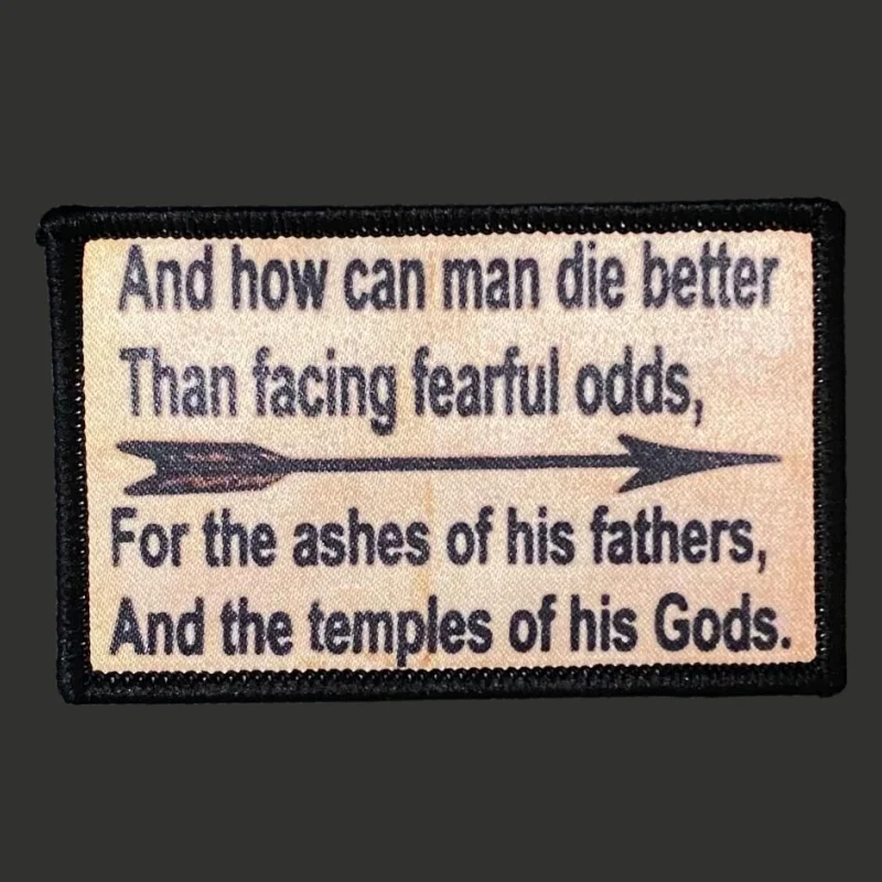 

How Can Man Die Better Patch Military Morale Badge Print Hook and Loop Backpack Clothing Decorative Accessories Sticker Armband