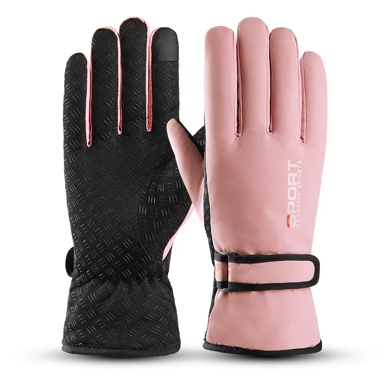 Guantes de invierno 2024 para mujer, guantes de esquí para ciclismo al aire libre, guantes de trabajo de invierno gruesos, cálidos, impermeables, a prueba de viento y pantalla táctil