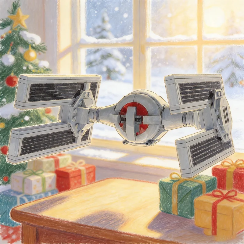289pcs MOC TIE D Automated Starfighter Star Battle Model Building Blocks Construction Festival Gifts Toy Education Brick