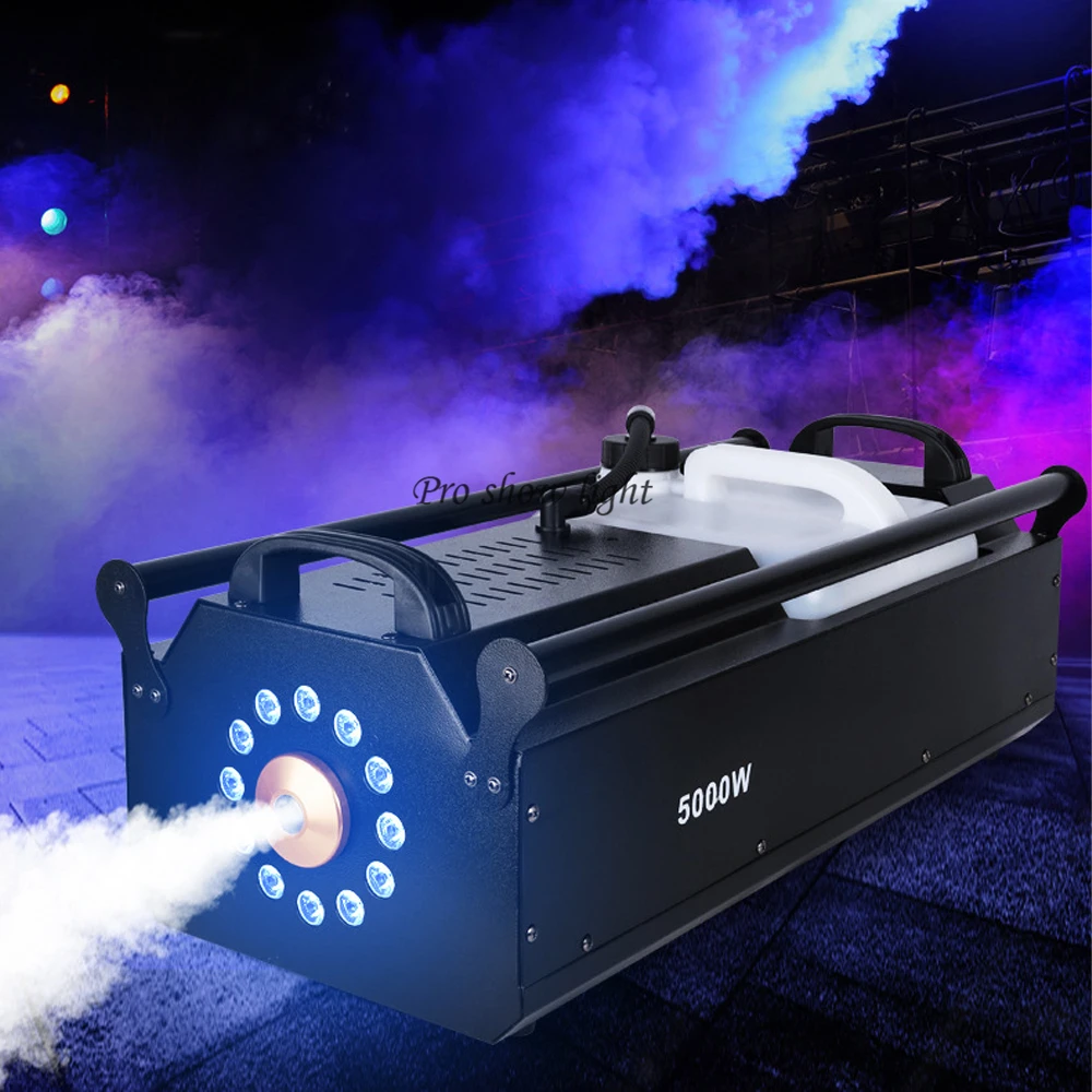 DJ Equipments Colorful Smoke Machine 5000W LED Remote Fogger Ejector DMX Fogger Smoke Machine For Disco Wedding Party Light Show