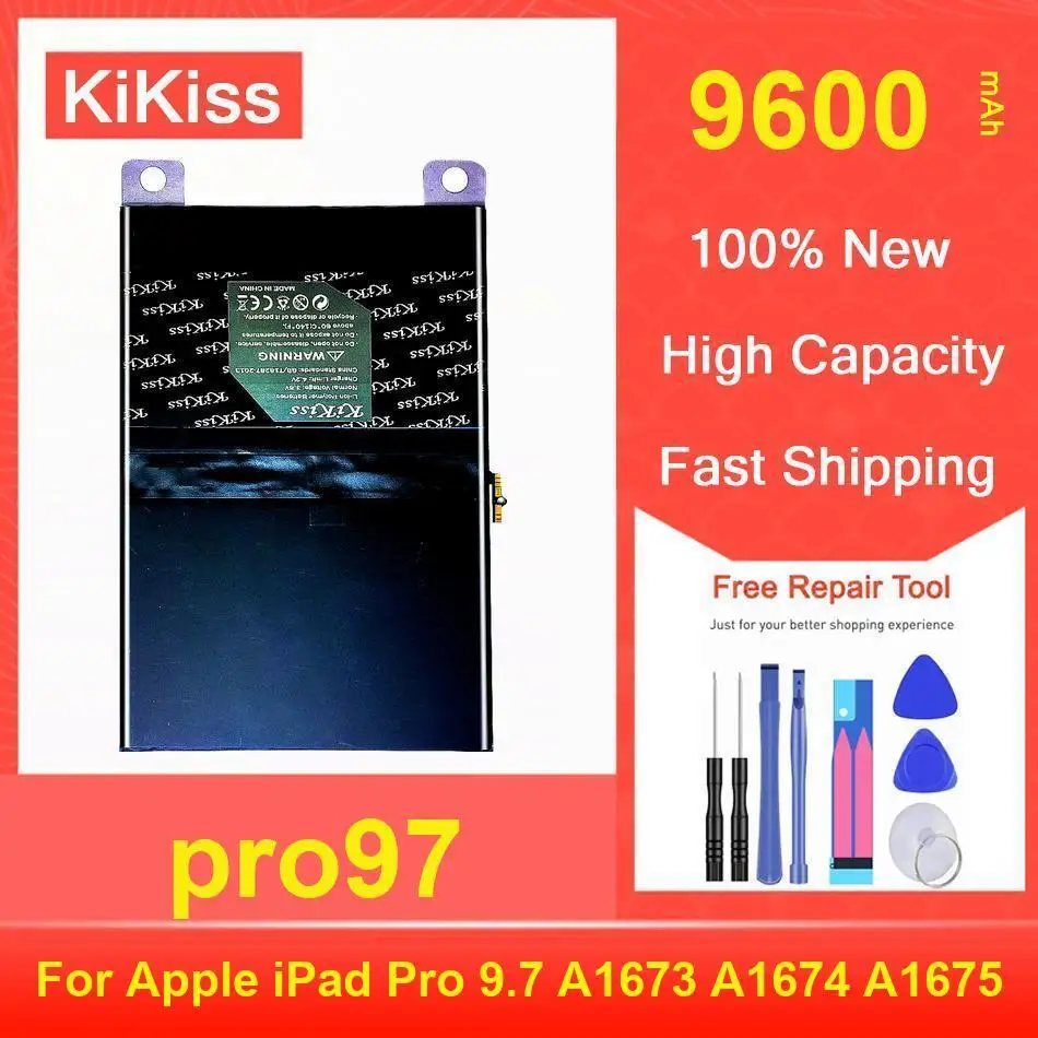 

Kikiss Battery 9600Mah Pro97 For Apple Ipad Pro 9.7 A1673 A1674 A1675