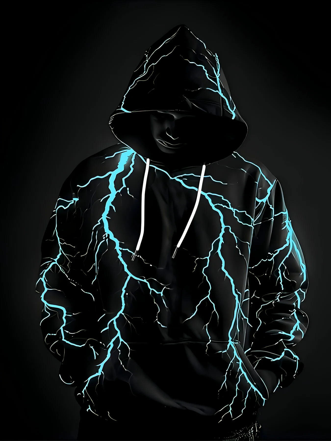 Men's winter-spring hooded sweatshirt with 3D print comfortable and soft trendy and casual streetwear style